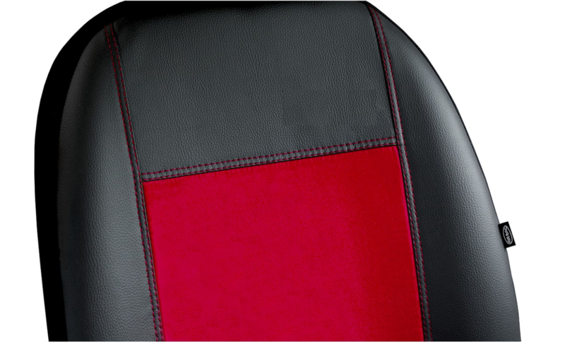 Auto Sitzbezüge Sets für Dacia Duster, Leder 5-Sitze Autositz Sitzschoner,  Allwetter Wasserdicht Bequem Sitzkissen Innenraum Zubehör,A/9pcs Set Red