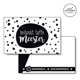 Minikaartje Bedankt Toffe Meester