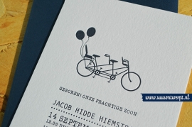 Letterpress geboortekaartje