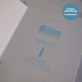 Letterpress geboortekaartje