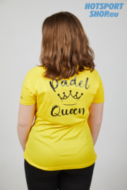 T-shirt Padel Queen geel