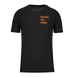 T-shirt Padel On Fire zwart