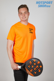 T-shirt Padel On Fire oranje fluo
