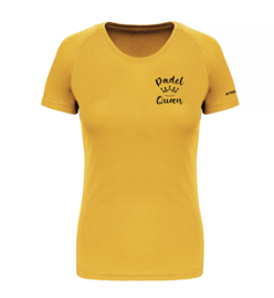 T-shirt Padel Queen geel