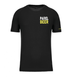 T-shirt Padel and Beer zwart