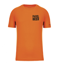 T-shirt Padel & Beer  fluo oranje