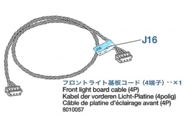 Front light board kabel (4 polig) voor deTamiya Leopard 2A6 (56020) 1:16