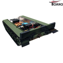 Leopard 2A6 gespoten metalen onderbak incl. elektronica