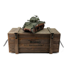 Torro 1/16 RC M4A3 Sherman 75mm green IR Servo (Green) (Torro Pro-Edition IR)