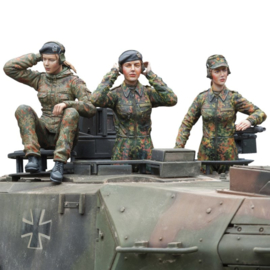 1:16 vrouwlijke Bundeswehr tankcrew, 3 figuren