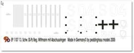 EP 1107 Decal Tiger van  Michael Wittmann S04 met afschotringen.