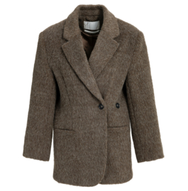 Oversized blazer van wolmix met een stijlvolle sluiting