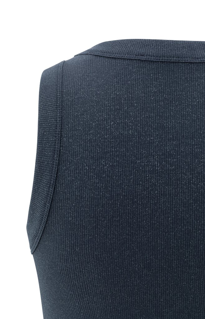 YAYA Rib Top met metallic glitter