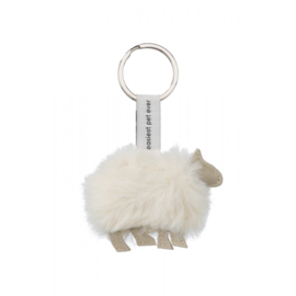 YAYA HOME Schaap sleutelhanger met leren details