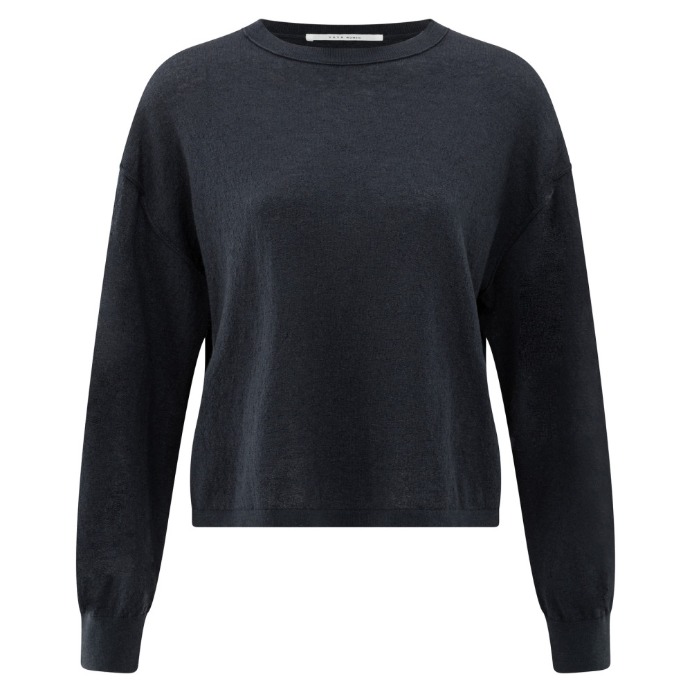 YAYA Sweater met lichte textuur en ronde hals