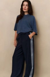 YAYA Hoge wijde broek met rand