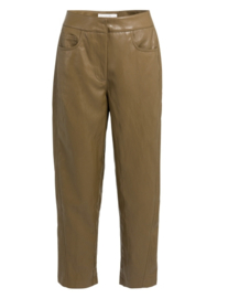 YAYA Kunstleren broek met siernaden