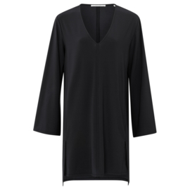 YAYA Jersey v-neck jurk met uitlopende mouwen