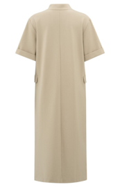 YAYA Jersey midi jurk met zakken