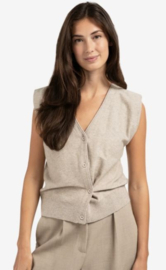 YAYA gilet met a symmetrische knoopsluiting