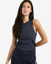YAYA Rib Top met metallic glitter