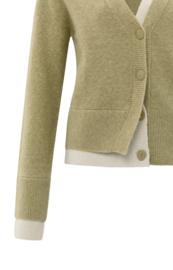 YAYA Vest met contrast details