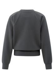 YAYA Raglan sweatshirt met fijne ribstructuur en ronde hals