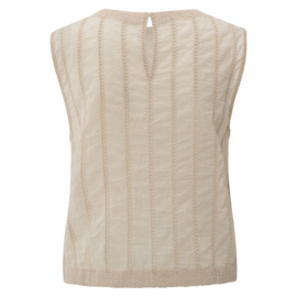 YAYA Kanten top met rib details