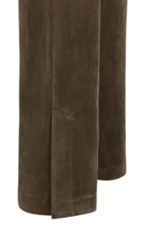 YAYA Suede broek met wijde pijpen
