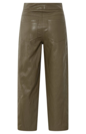 YAYA Broek van faux leather met siernaden