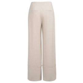 YAYA Linen mix wide leg broek met details