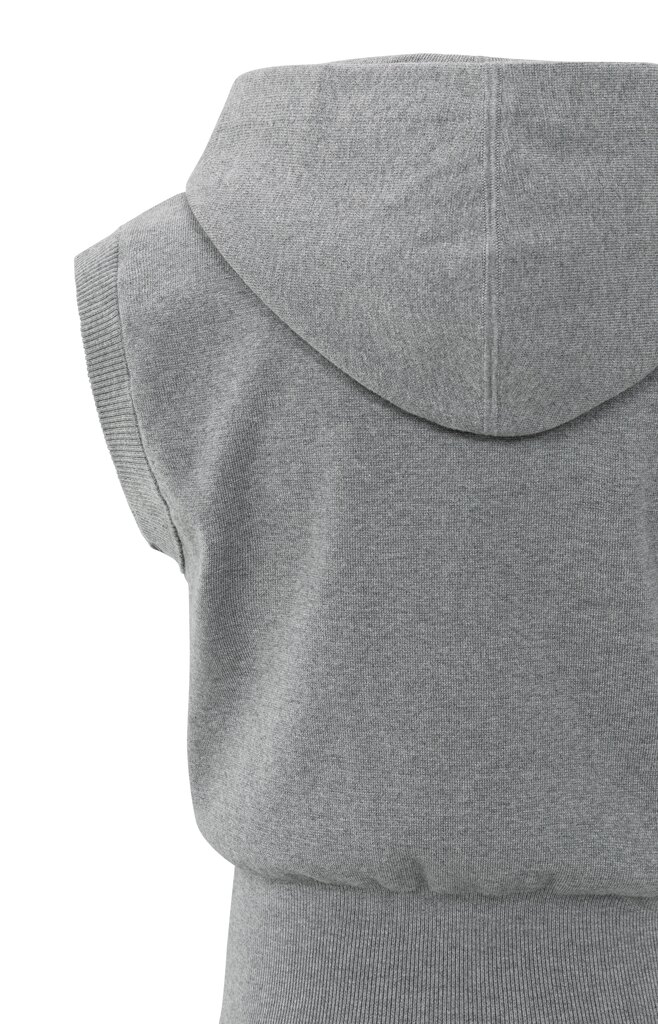 YAYA Mouwloos gebreide hoody met rits