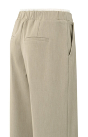 YAYA Wide leg broek met contrast band