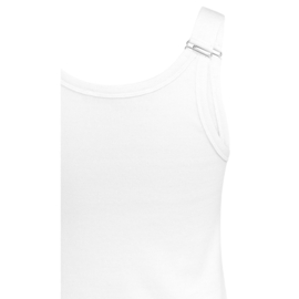 YAYA Geribd singlet met ringdetails op de schouderbanden