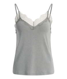 YAYA Jersey singlet met kanten rand