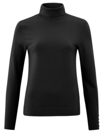 YAYA Turtleneck sweater met knoopjes