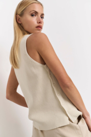 YAYA Mouwloze top met knoop details