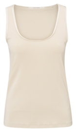 YAYA Rib top met glimmend randje