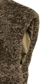 YAYA Omkeerbare bodywarmer van imitatiebont met nylon capuchon