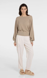 YAYA Gebreide trui met vleermuismouwen en handdoekstof structuur