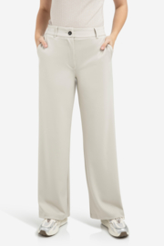 YAYA Jersey broek met elastische tailleband en wijde pijpen