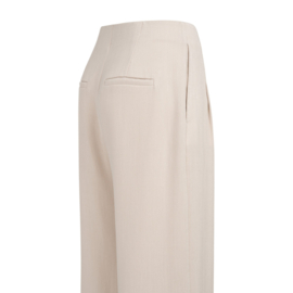 YAYA Linen mix wide leg broek met details