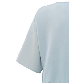 YAYA Bootneck sweater met transparante mouwen
