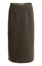 YAYA Midi rok met geborstelde look