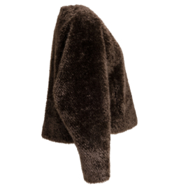YAYA Oversized korte jas van imitatiebont