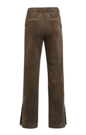 YAYA Suede broek met wijde pijpen