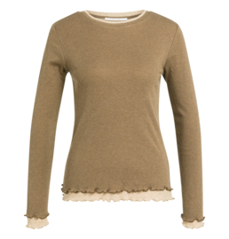 YAYA Top met lange mouwen en dubbellaags effect
