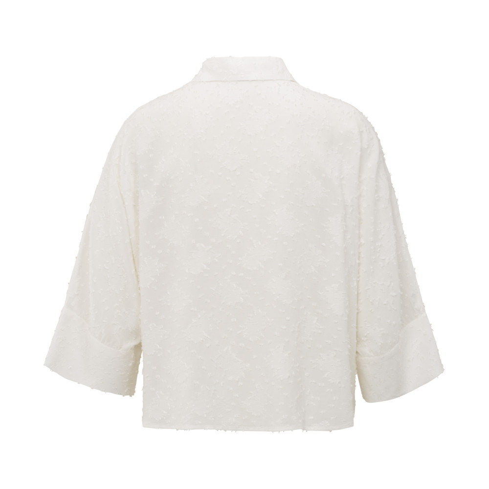 YAYA Cropped blouse met geweven details