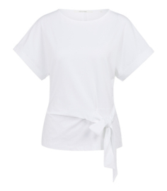 YAYA Top met ronde hals en knoopdetail