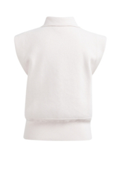 YAYA Mouwloze trui met kraag en knoopjes